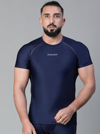 Basic Compression T-shirt Blue Athlisis Sports