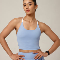 Cross Back Built In Bra Sky Blue