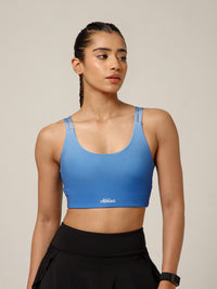 Twin Strap Sports Bra Blue