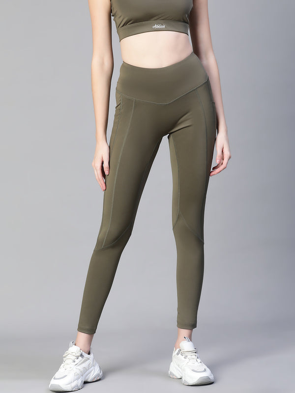 Kinetic Panel Legging Olive