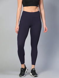Mesh Panel Pocket Leggings Navy