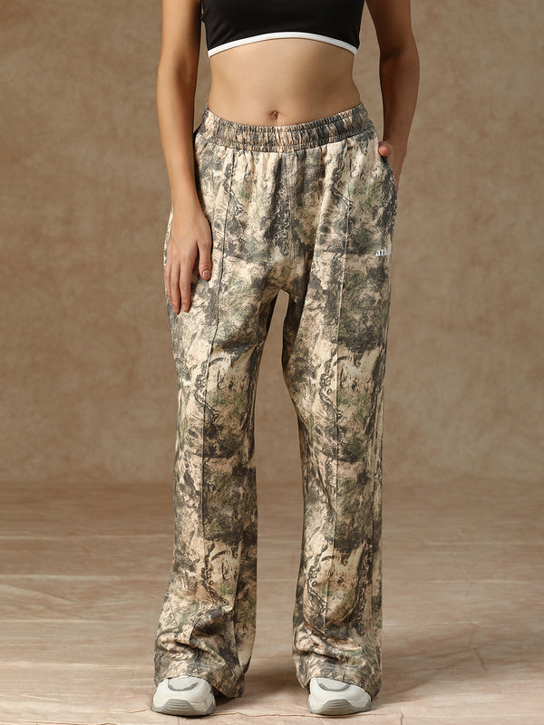 Printed Baggy Monochrome Camo Sweatpants