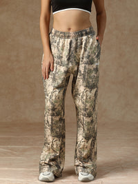 Printed Baggy Monochrome Camo Sweatpants