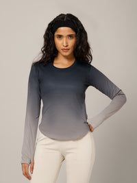 Dual Tone Full Sleeve T-Shirt B&W