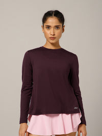 Breeze Crossover Full Sleeve T-shirt Wine