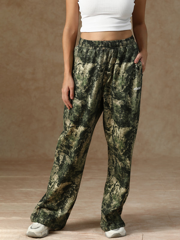 Printed Baggy Forest Camo Sweatpants