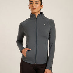 Midriff Crop Jacket Grey
