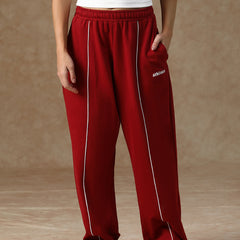 Flow Piping Sweatpants Maroon
