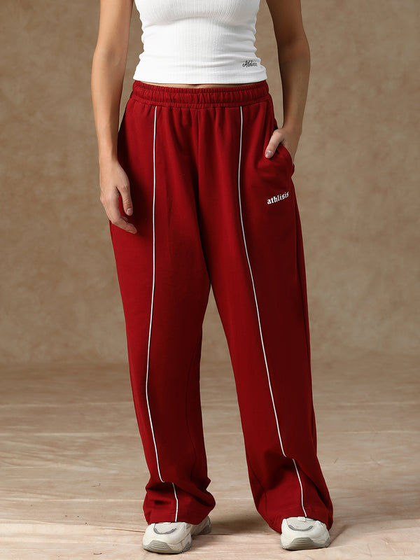 Flow Piping Sweatpants Maroon