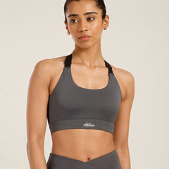 Y Adjustable Sports Bra Grey