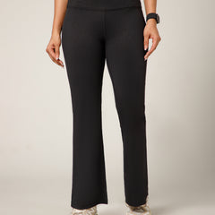 Ribbed Flare Pant Black