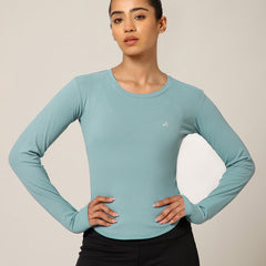 Bodycon Thumbhole T-shirt Ice Blue