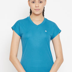 Radiant V-Neck T-Shirt Blue