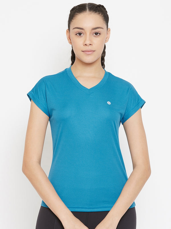 Radiant V-Neck T-Shirt Blue