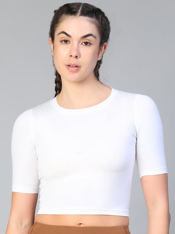 Essential Crop Top White