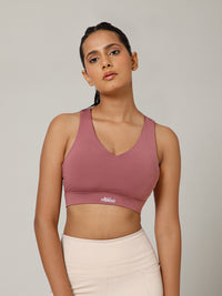 Teardrop Racer Bra Mauve
