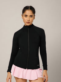 Linea Collarless Jacket Black