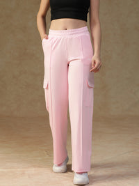Pleated Cargo Pants Pink