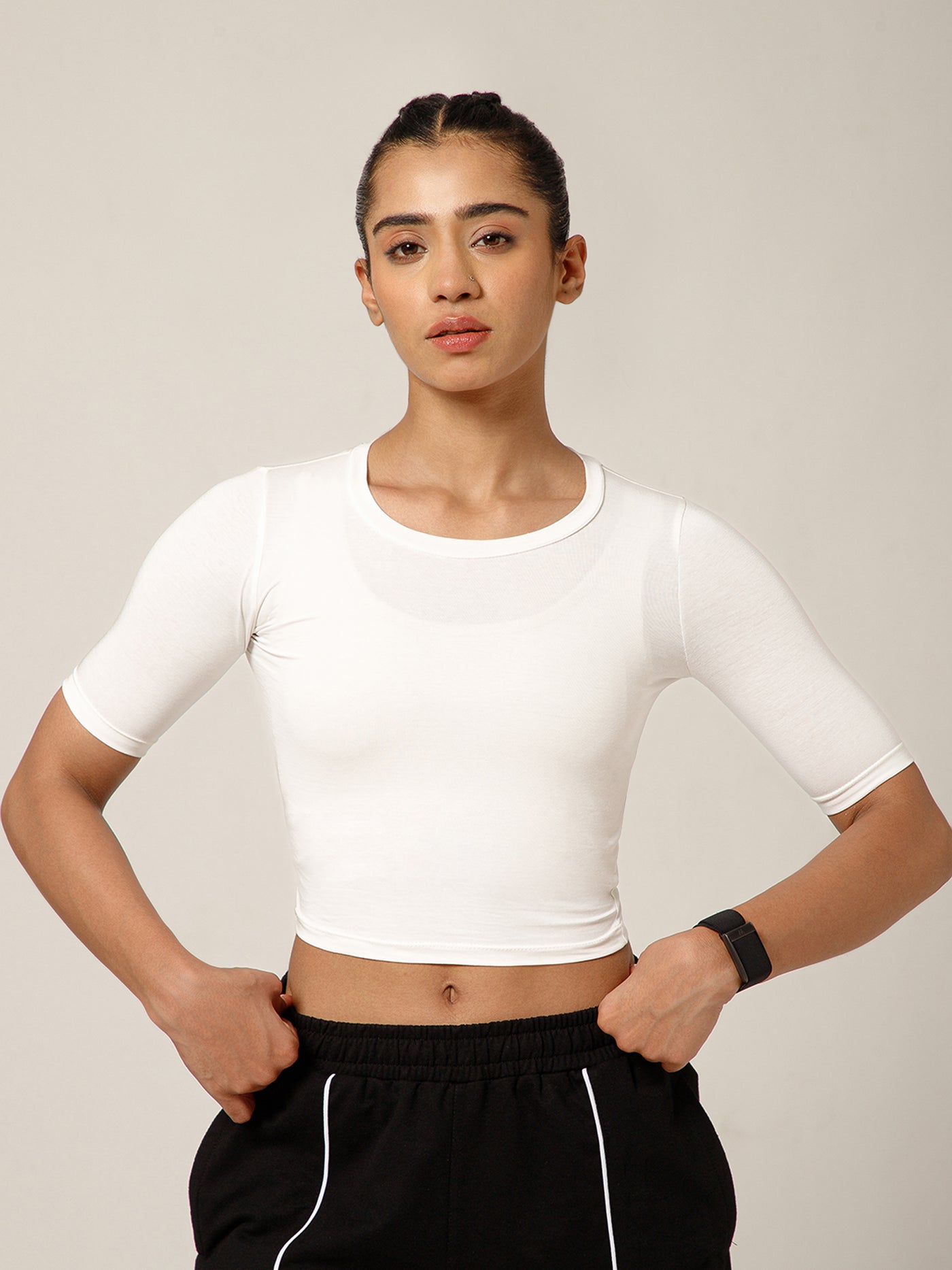 Essential Crop Top White