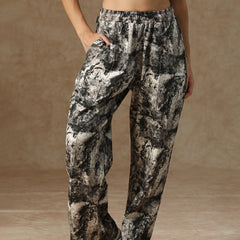 Printed Baggy Ink Splatter Sweatpants