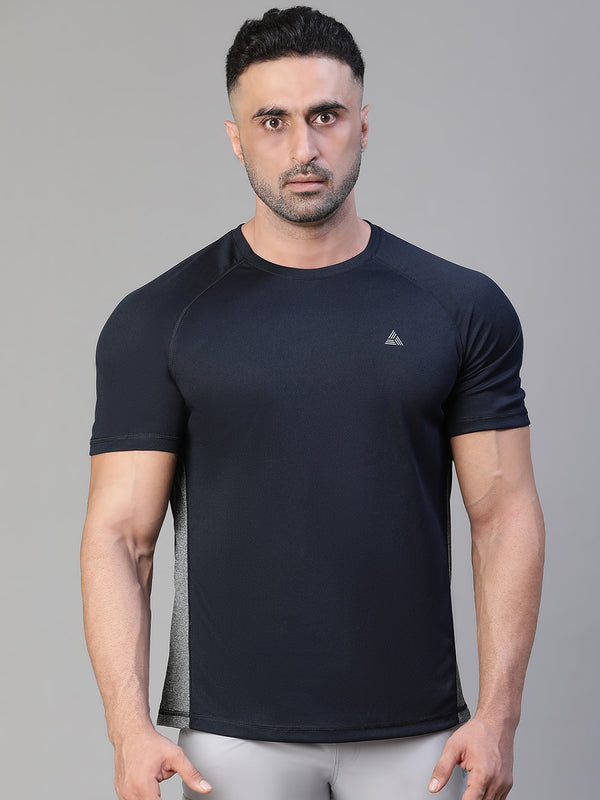 Contrast Side Panel T-Shirt Navy