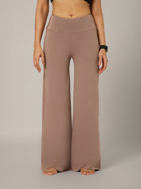 On The Go Wide Flare Pant Brown