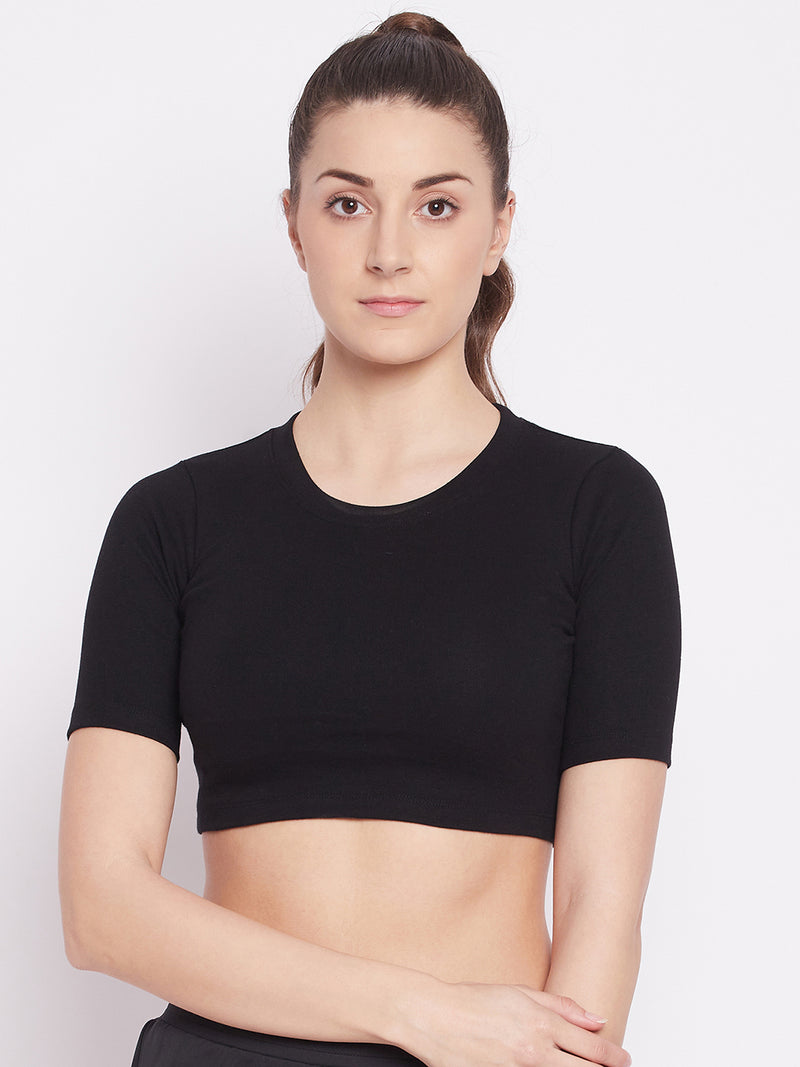 Everyday Cropped Tee Black