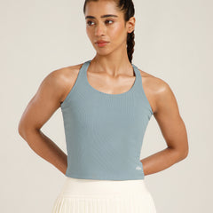 Built In Bra Y Adjustable Top Ice Blue