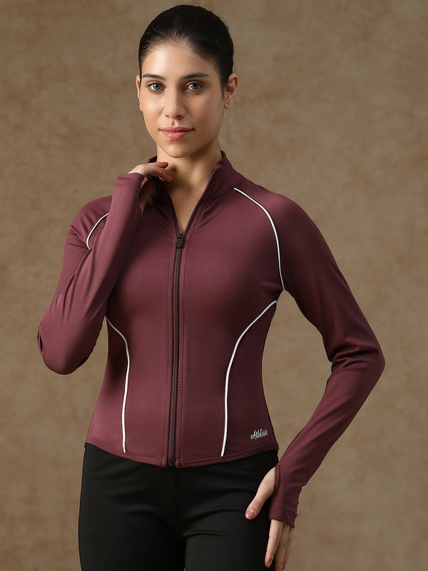 Flow Piping Jacket Maroon