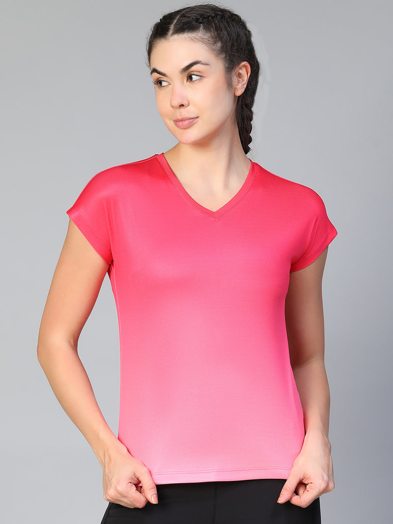 Dual Tone T-Shirt Hot Pink