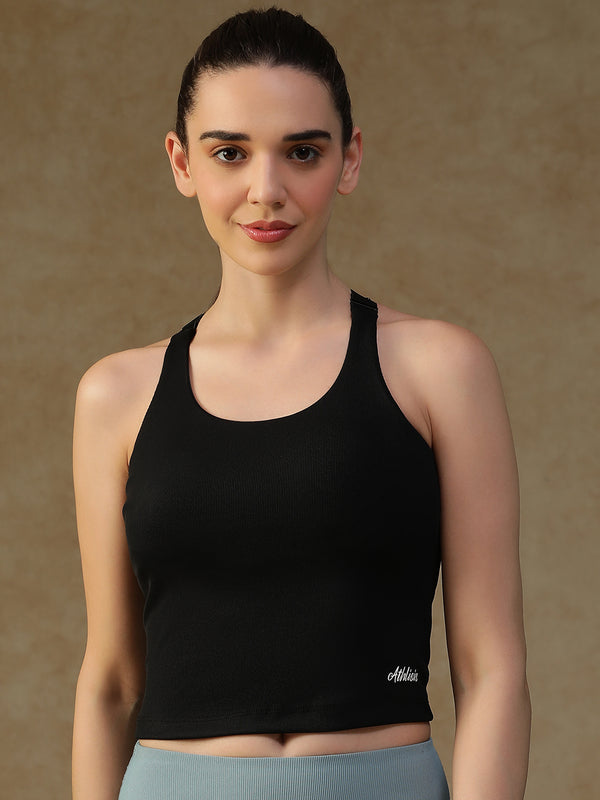 Built In Bra Y Adjustable Top Black