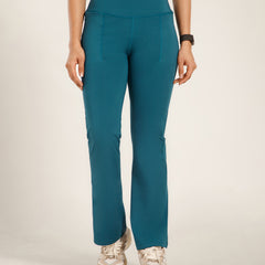 Defined Seam Flare Pant Teal