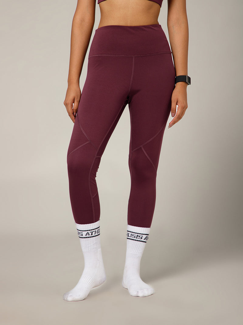Adapt Seam Leggings Maroon