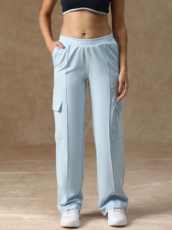 Pleated Cargo Pants Ice Blue