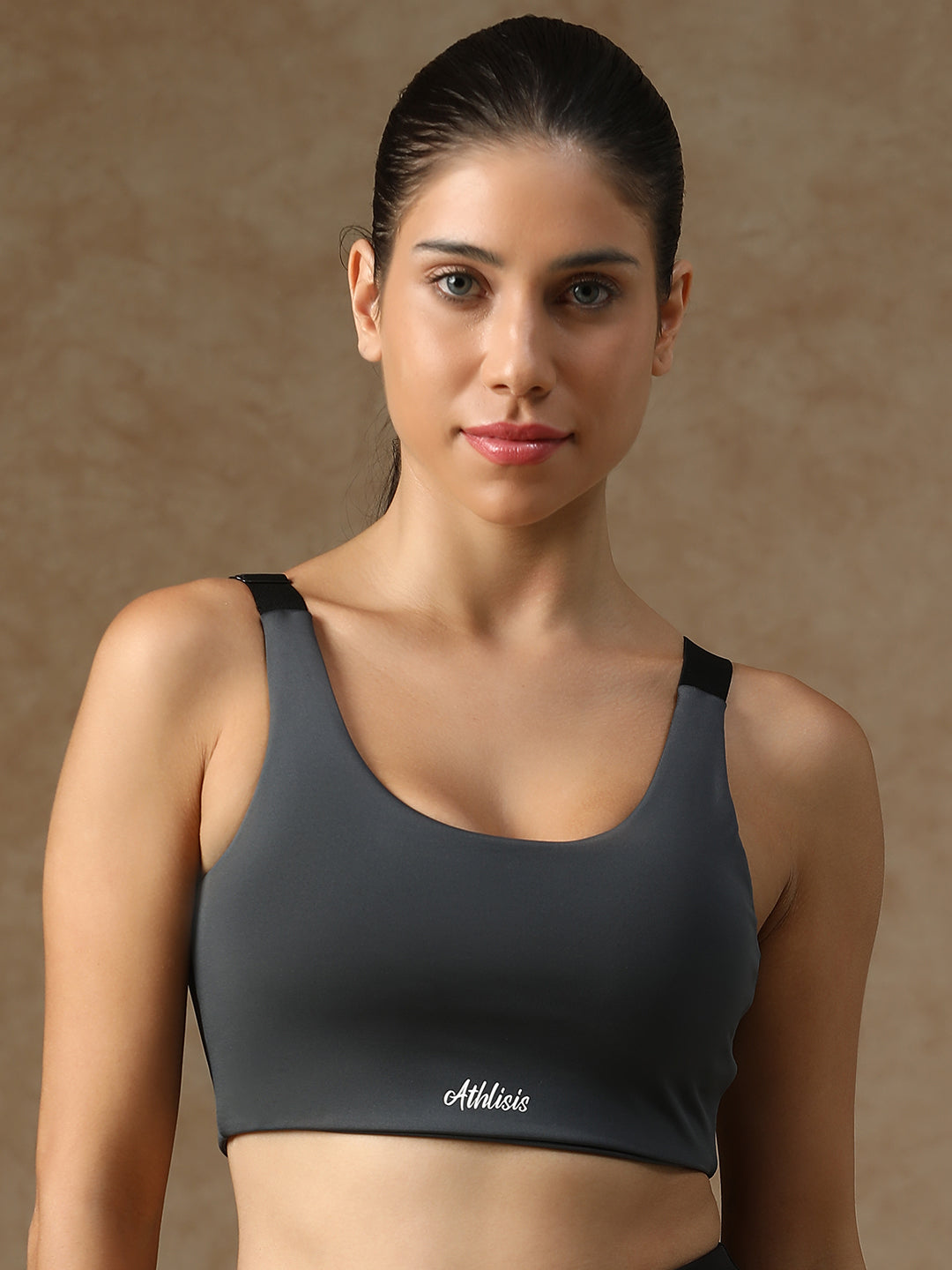 U Back Sports Bra Grey