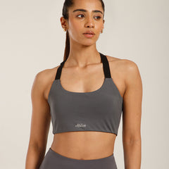 Define Crossback Bra Grey