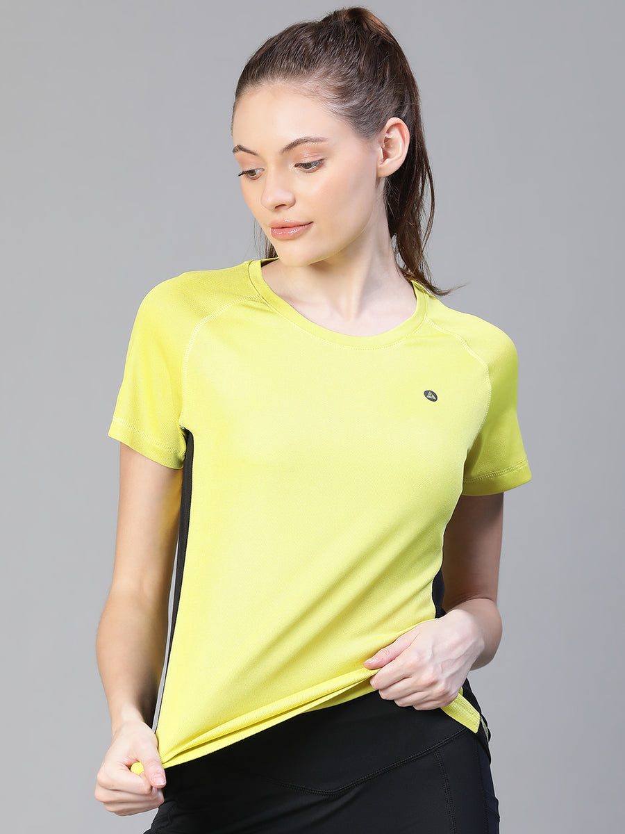 Contrast Side Panel T-Shirt Apple Green