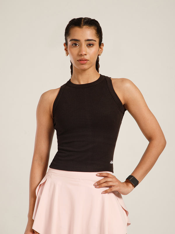 Ribbed Crop Top Black