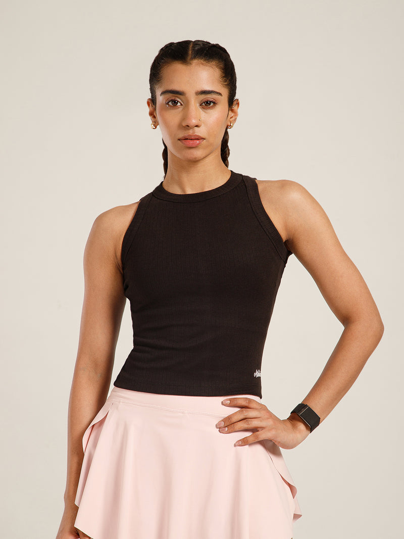 Ribbed Crop Top Black
