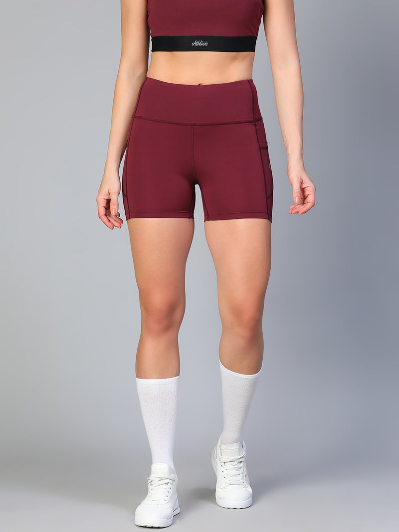 Aura Training Shorts Maroon