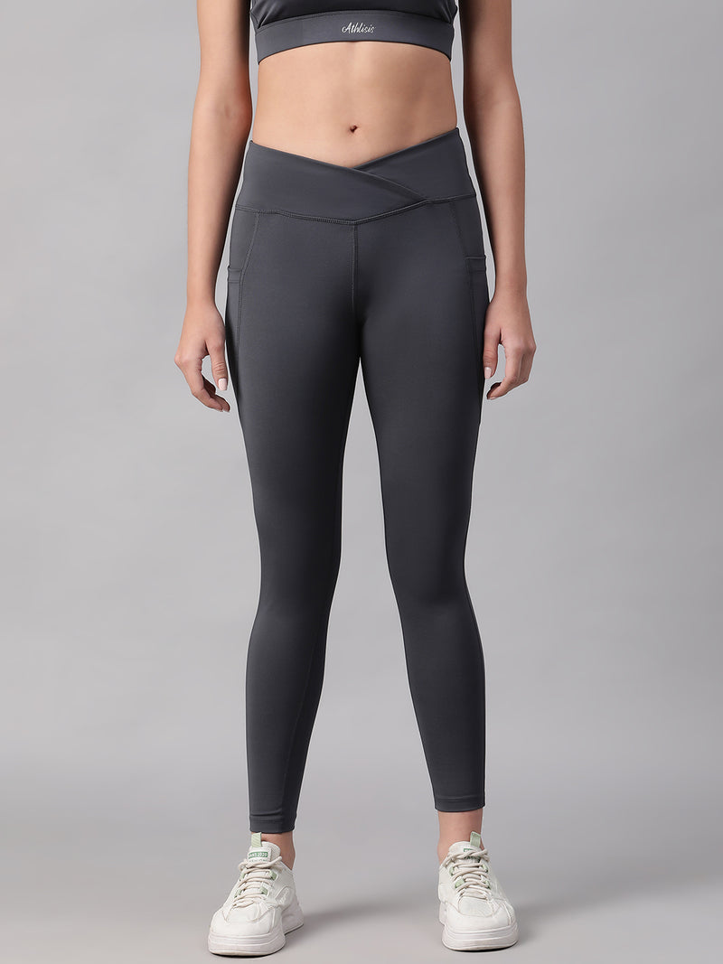 V-Front Legging Gray