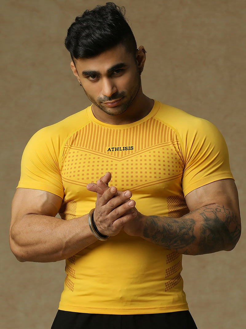808 Compression T-Shirts Yellow
