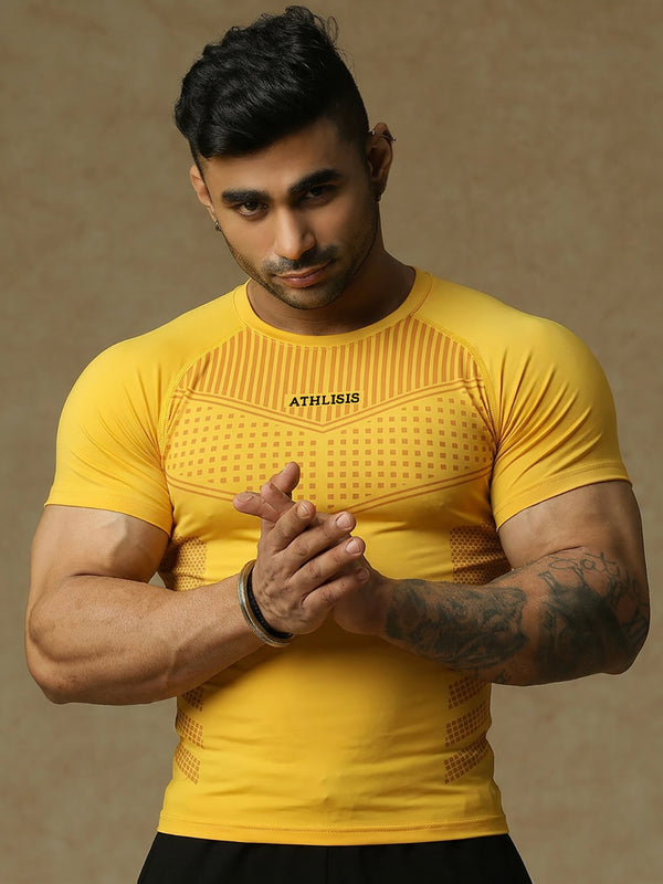 808 Compression T-Shirts Yellow