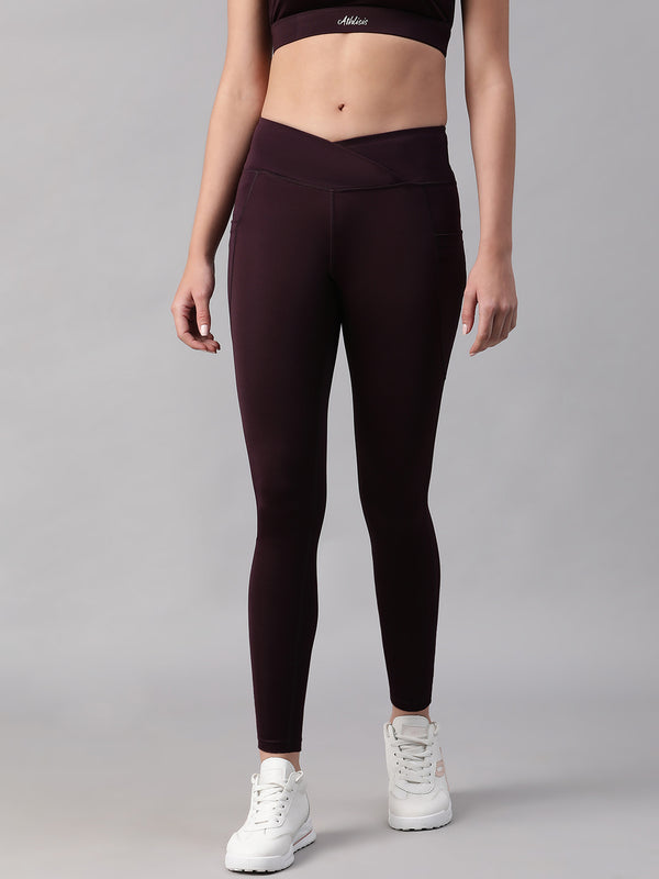 V-Front Legging Wine