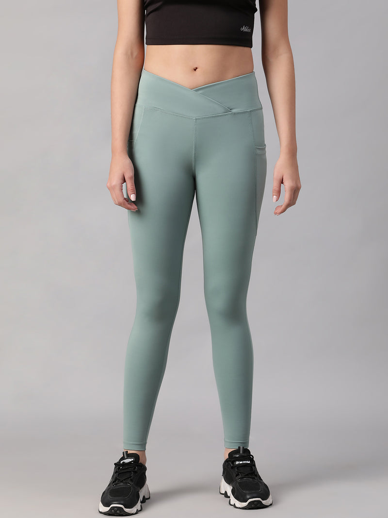 V-Front Legging Pista Green