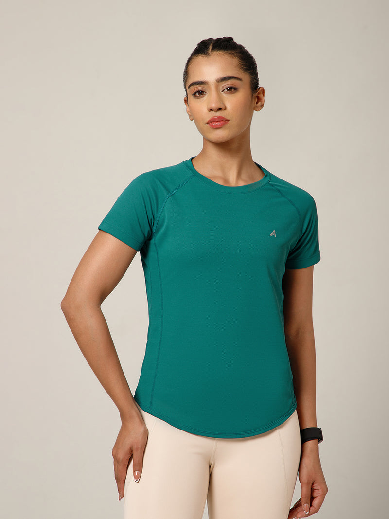 V Panel T-Shirt Teal