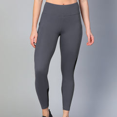 Mesh Panel Pocket Leggings Grey