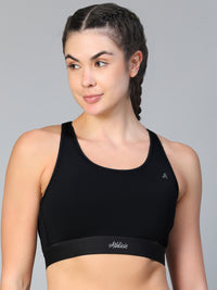 Ruched Sports Bra Black