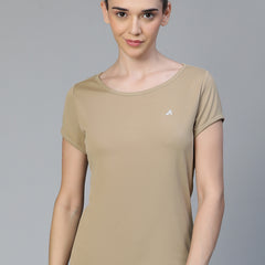Keyhole T-shirt Tan