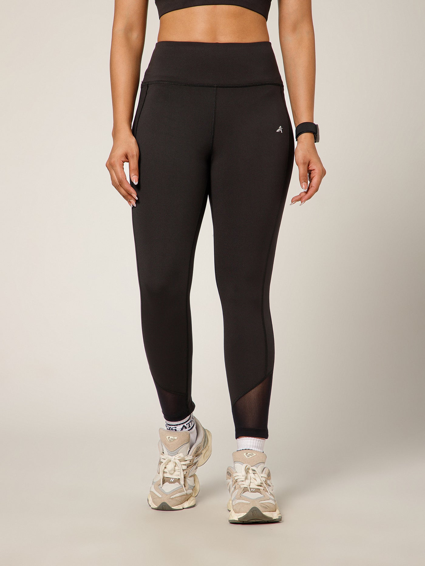 Laser Cut Leggings Black